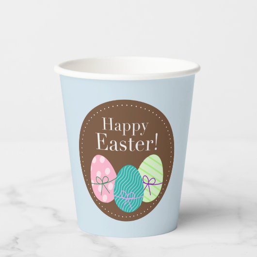 Papieren beker met paaseieren (Voorkant)