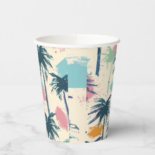 Papieren beker met palmblad (Links)