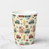 Papieren beker met reispatroon (Rechts)