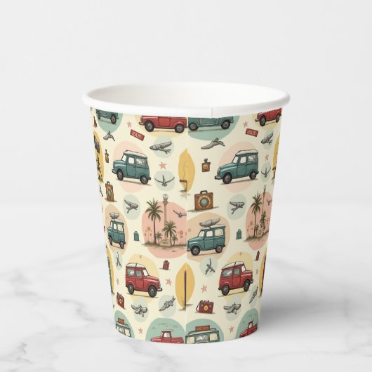 Papieren beker met reispatroon (Rechts)