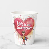 Papieren beker met Valentijnsdag ontwerp (Voorkant)