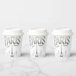 Papieren Beker Paris On The Rocks