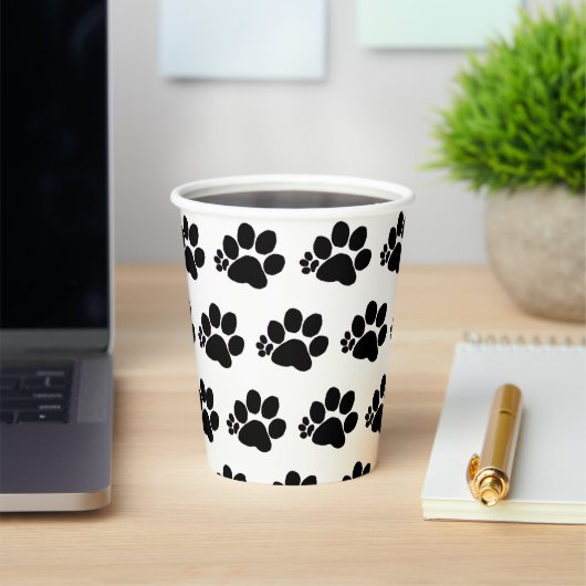 Papieren Beker - Polydactyl Paw Patroon (Insitu)