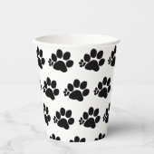 Papieren Beker - Polydactyl Paw Patroon (Voorkant)