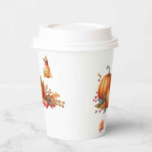 Papieren beker Rustic Herfst Baby shower Cup (Links)