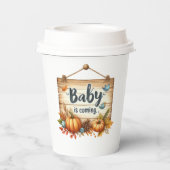 Papieren beker Rustieke Herfst Baby shower Cups –  (Achterkant)