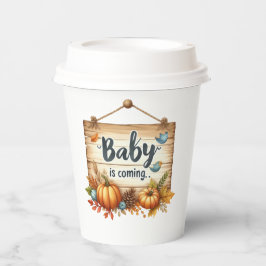 Papieren beker Rustieke Herfst Baby shower Cups – 