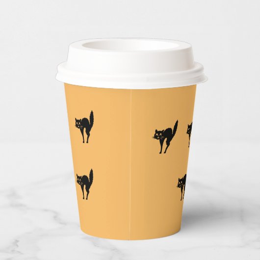 Papieren beker - Startled Black Cats (Rechts)