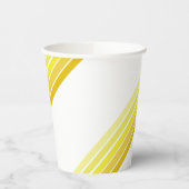 Papieren beker - tinten van gele diagonale strepen (Links)