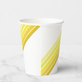 Papieren beker - tinten van gele diagonale strepen (Rechts)