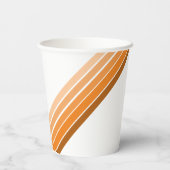 Papieren beker - tinten van Oranje diagonale strep (Achterkant)