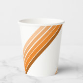 Papieren beker - tinten van Oranje diagonale strep (Voorkant)