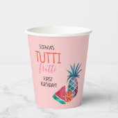 Papieren beker van de Tutti Frutti-wedstrijd voor  (Voorkant)