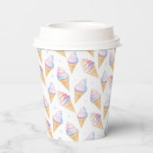 Papieren beker verjaardag met heerlijk ijs. (Achterkant)