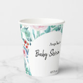 Papieren beker voor baby shower met schattig desig (Achterkant)