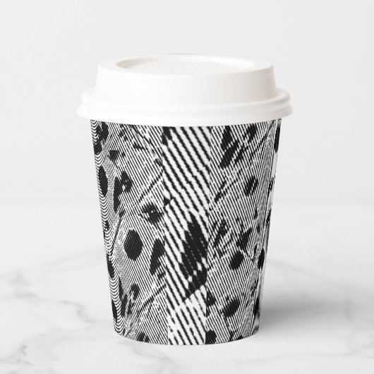 Papieren beker zwarte stip (Links)