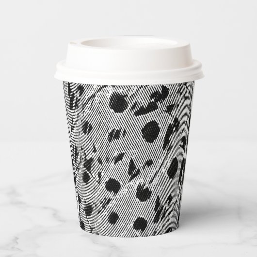 Papieren beker zwarte stip (Achterkant)