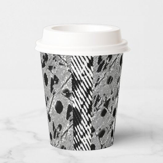 Papieren beker zwarte stip (Rechts)