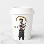 Papieren bekerontwerp met Barber-thema Bekers (Achterkant)