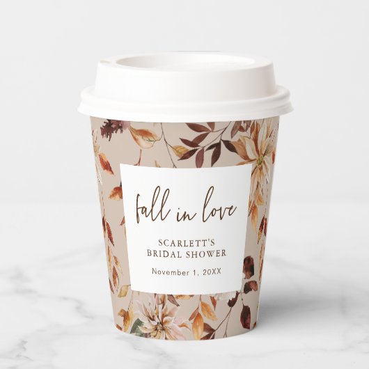 Papieren Bekers 'Fall In Love' (Achterkant)