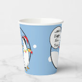 Papieren bekers "Happy Penguin" 0,24 l. (Links)
