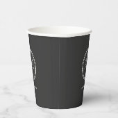 Papieren bekers met aangepast logo | Minimalistisc (Rechts)