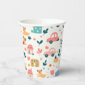 Papieren bekers met kleurrijke patronen (Links)