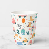 Papieren bekers met kleurrijke patronen (Voorkant)