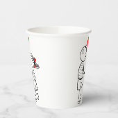 Papieren bekers met romantisch paar (Links)