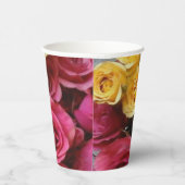 Papieren bekers Rozen Geel en Roze (Rechts)
