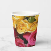 Papieren bekers Rozen Geel en Roze (Voorkant)