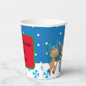 Papieren bekers "Santa Happy" 235 ml. (Rechts)