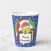 Papieren bekers "Sinterklaas cadeaus" 0,24 l. (Voorkant)