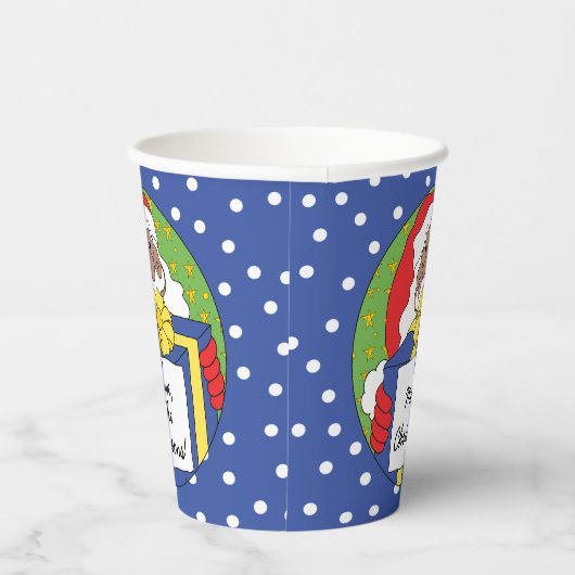 Papieren bekers "Sinterklaas Cadeaus" 8 oz. (Rechts)