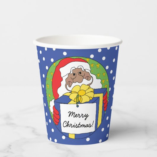 Papieren bekers "Sinterklaas Cadeaus" 8 oz. (Voorkant)