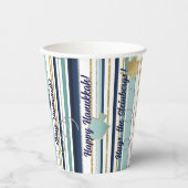 Papieren bekers "Stripes and Fun" 8 oz. (Voorkant)