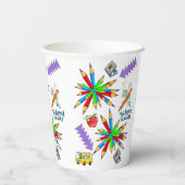 Papieren bekers Terug naar school is cool  (Achterkant)