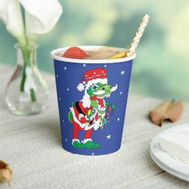 Papieren bekers "TySantaSaurus Rex" 8 oz.