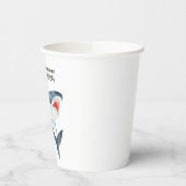 Papieren bekers van haaien - bewerkbaar nummer (Links)