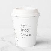 Papieren bekers voor een bruidsdouche. (Achterkant)