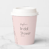 Papieren bekers voor een bruidsdouche. (Achterkant)