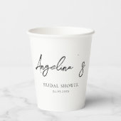 Papieren bekers voor een bruidsfeest. (Achterkant)