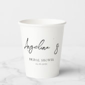 Papieren bekers voor een bruidsfeest. (Voorkant)