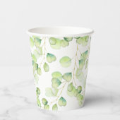 Papieren bekers voor een bruidsfeest. (Achterkant)