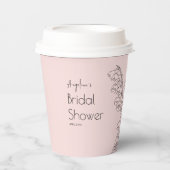 Papieren bekers voor een bruidsfeest. (Voorkant)