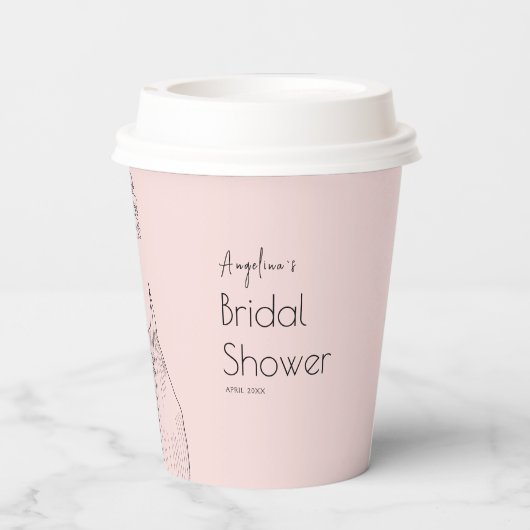 Papieren bekers voor een vrijgezellenfeestje. (Achterkant)