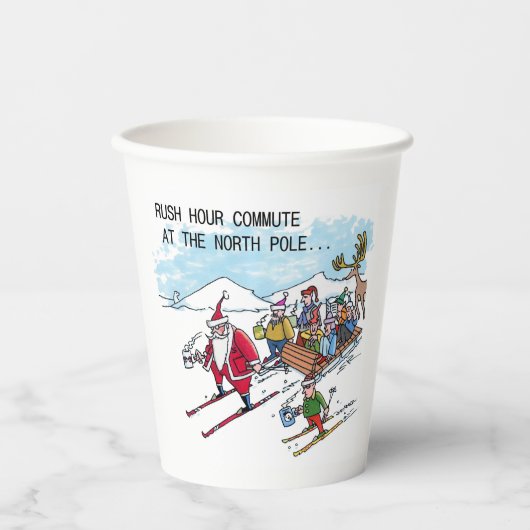 Papieren bekers voor North Pole Rush Hour (Voorkant)