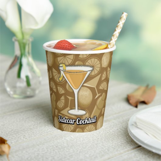 Papieren bekers voor Sidecar-cocktail (Insitu)