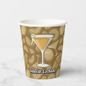 Papieren bekers voor Sidecar-cocktail (Voorkant)