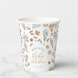 Papieren bekers voor wilde bloemen baby shower - O